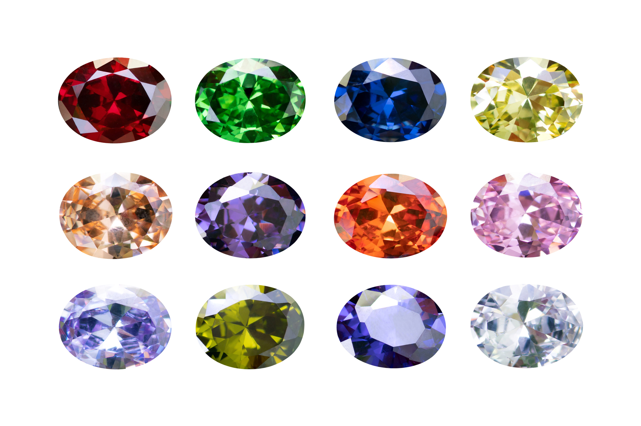 colors of the birthstones for each month